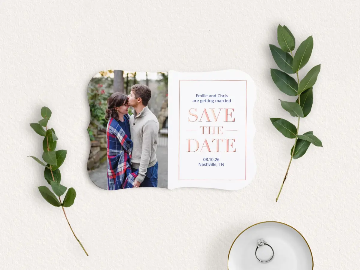 Save the Date Card with Optional Guest Addressing Service