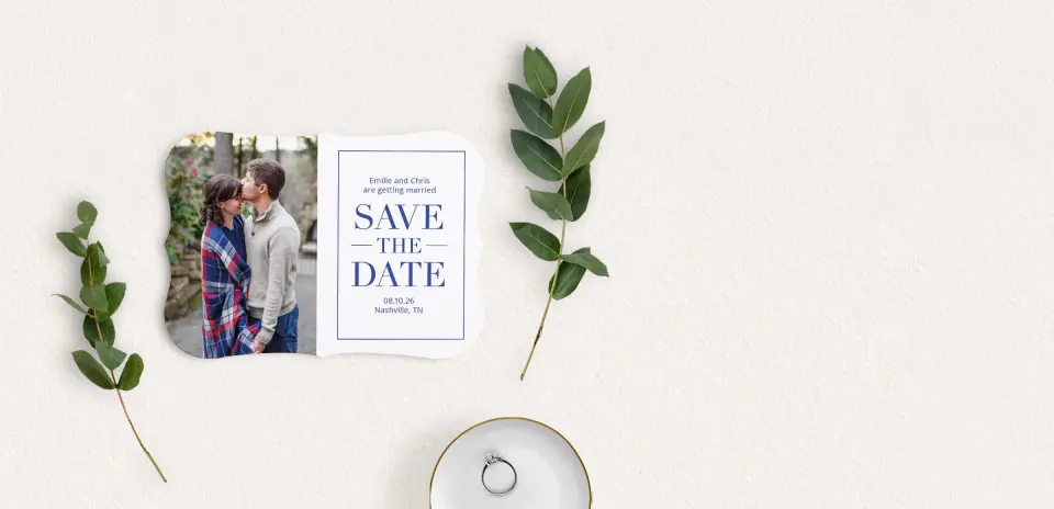 Save the Date Card with Optional Guest Addressing Service