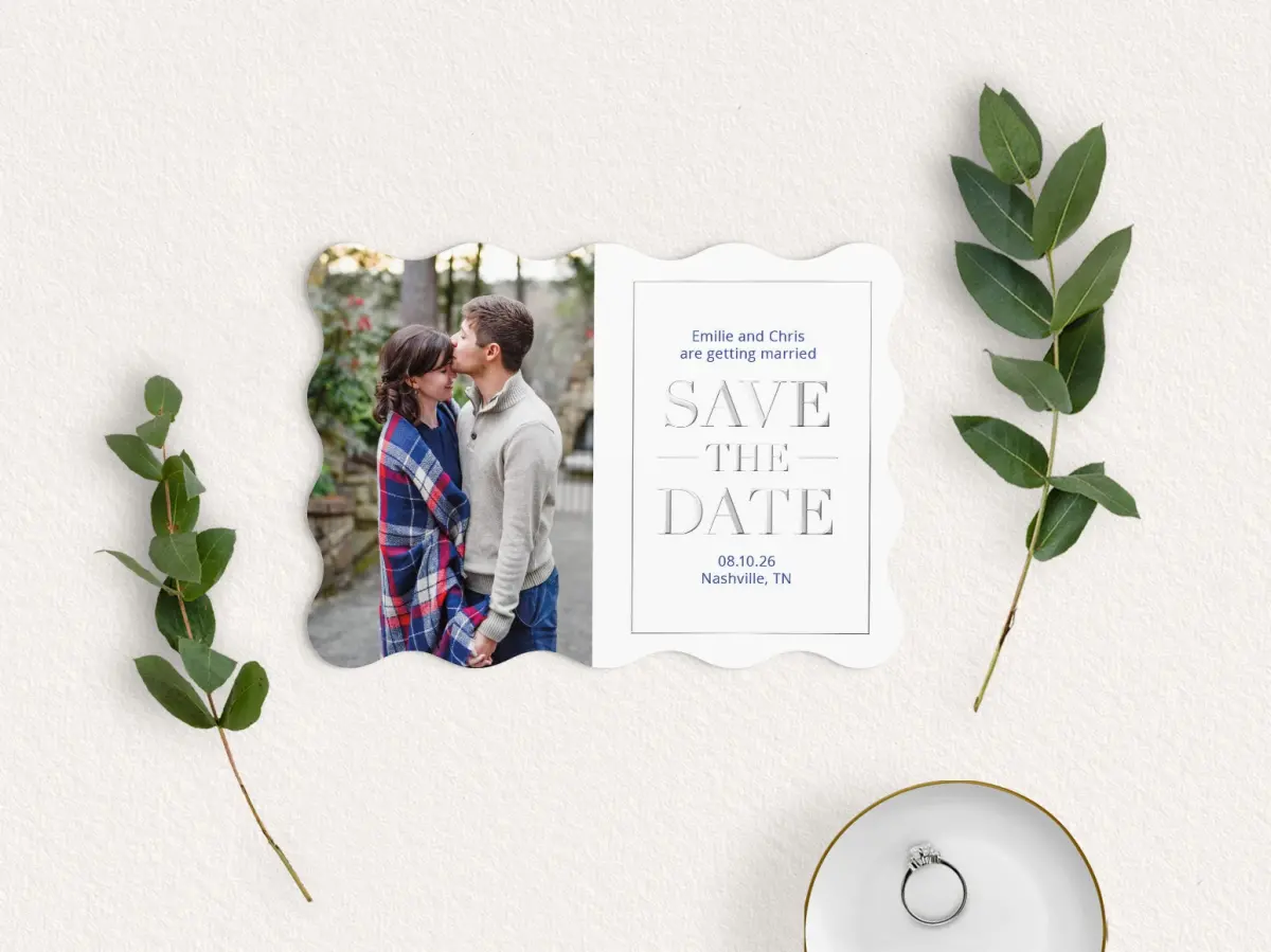 Save the Date Card with Optional Guest Addressing Service