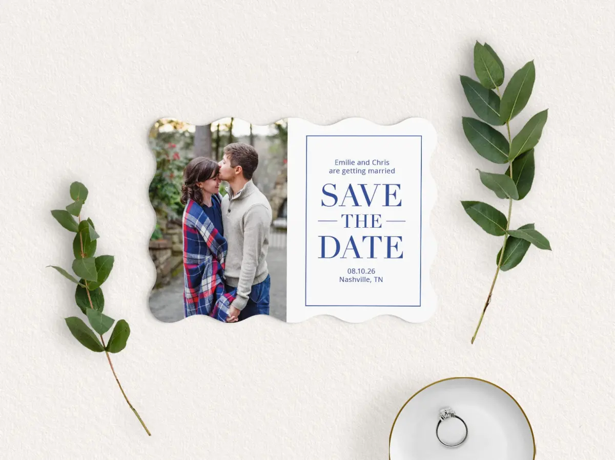 Save the Date Card with Optional Guest Addressing Service