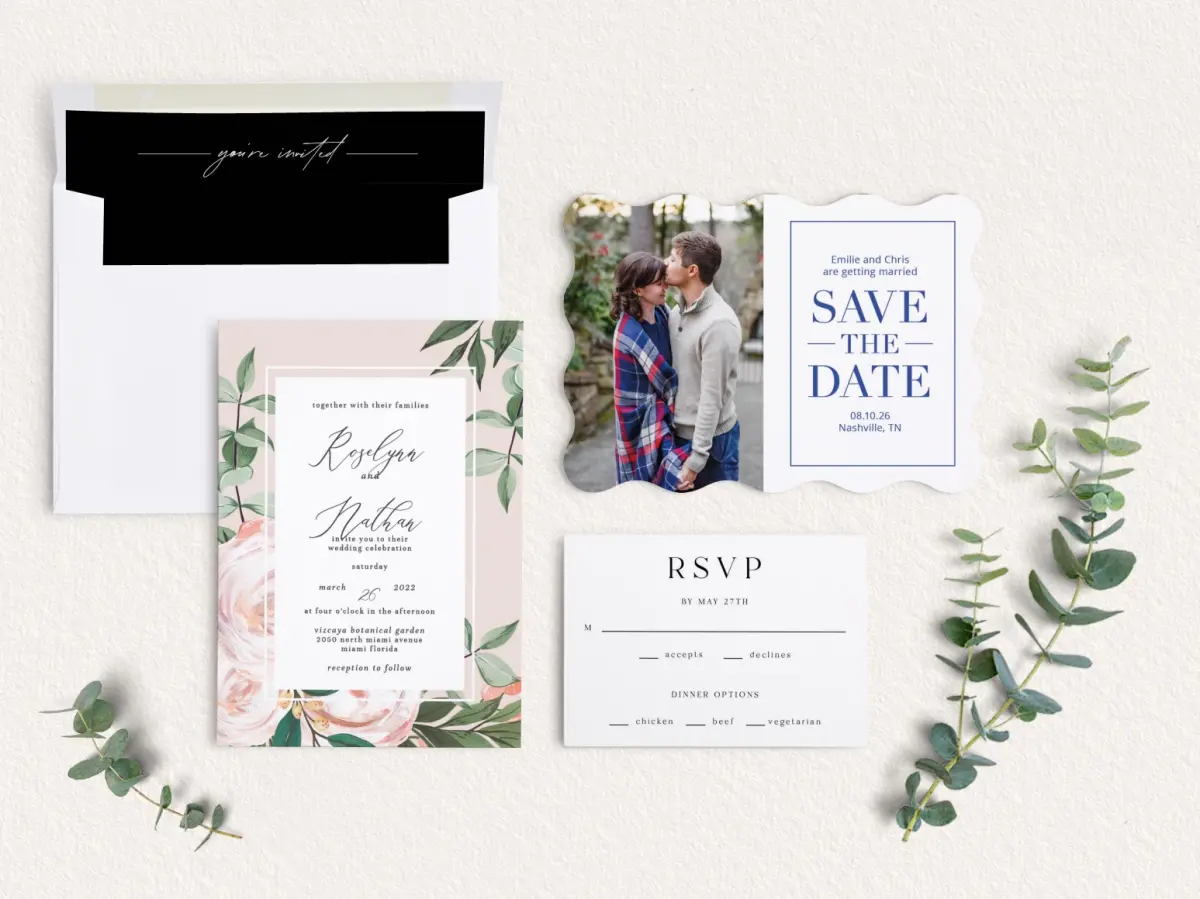 Front of Save the Date Card