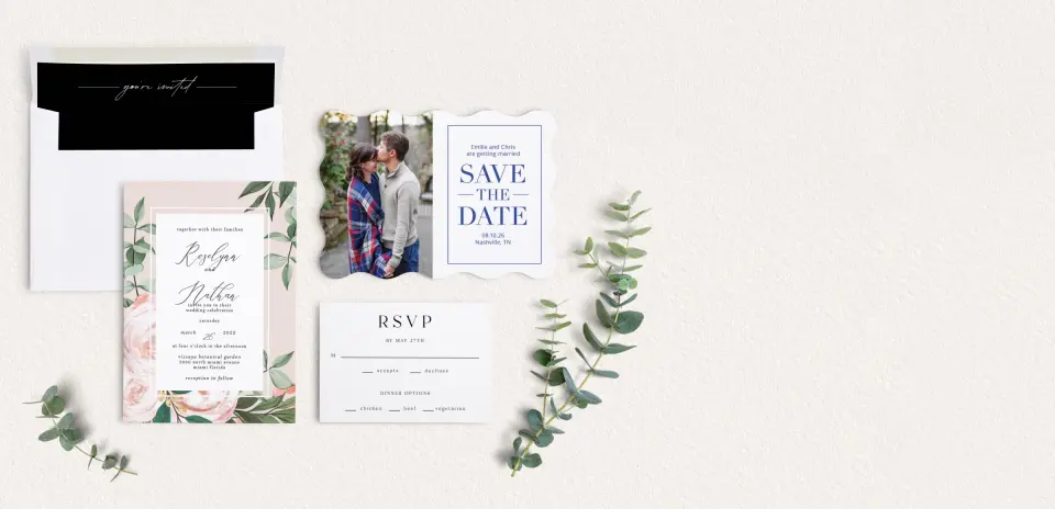Front of Save the Date Card