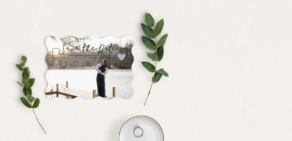 Save the Date Card with Optional Guest Addressing Service