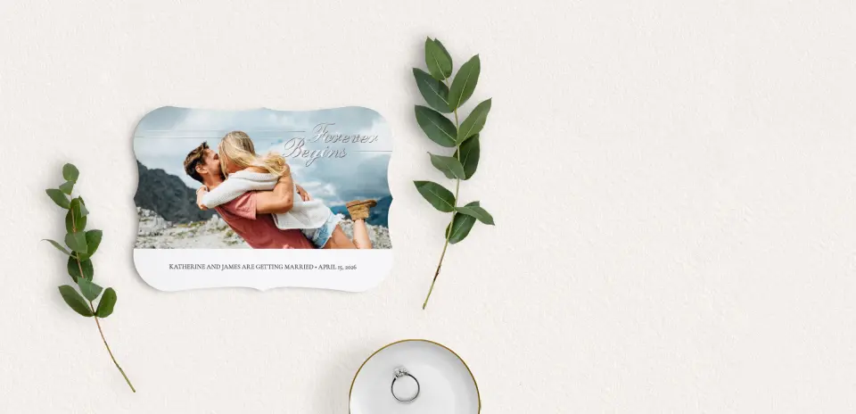 Save the Date Card with Optional Guest Addressing Service