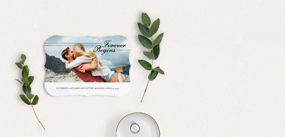 Save the Date Card with Optional Guest Addressing Service