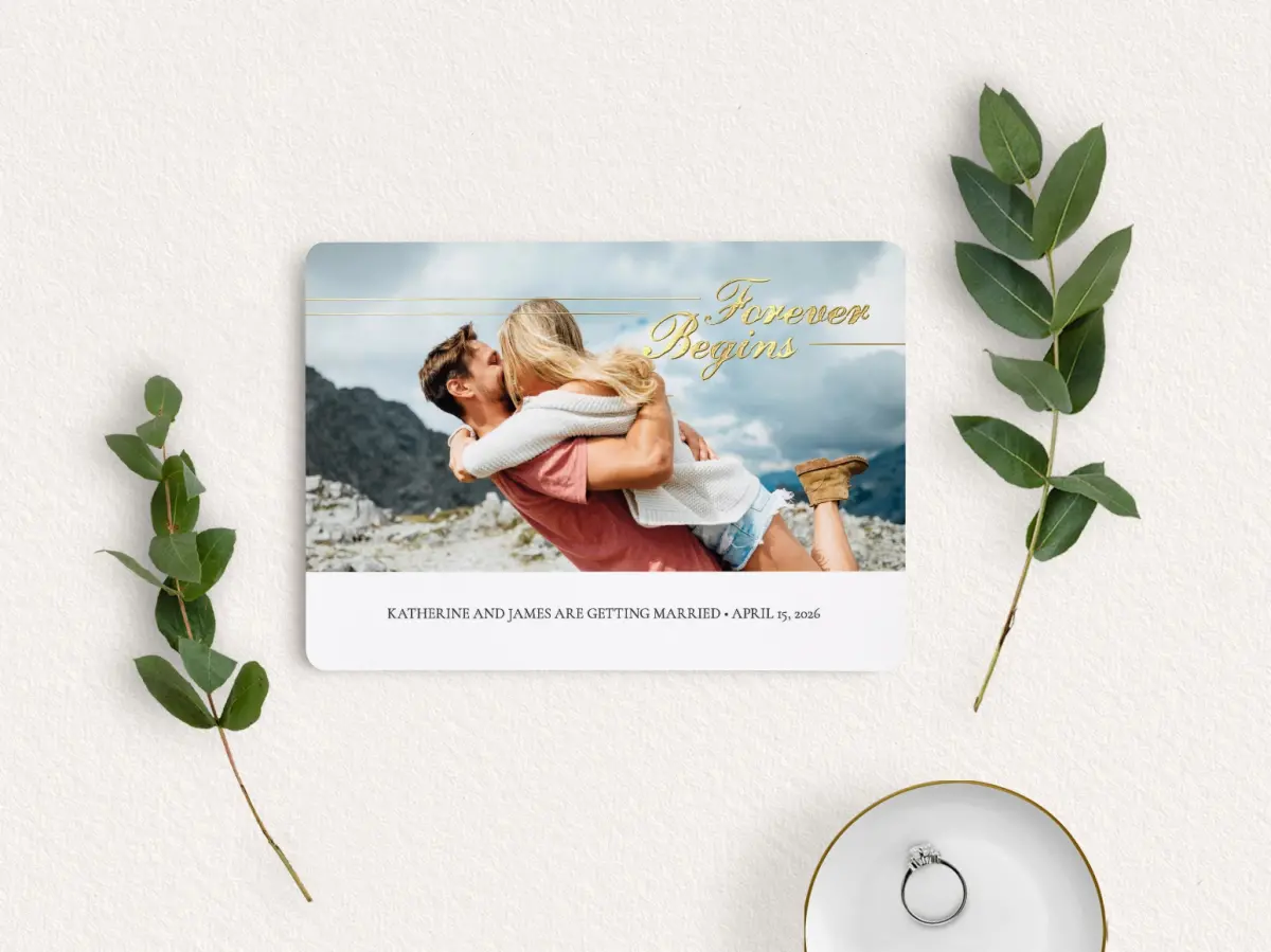 Save the Date Card with Optional Guest Addressing Service