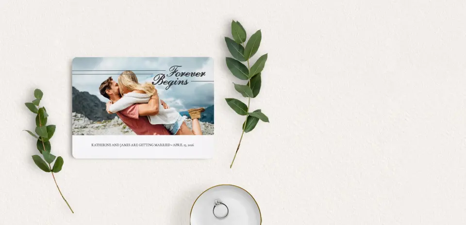 Save the Date Card with Optional Guest Addressing Service