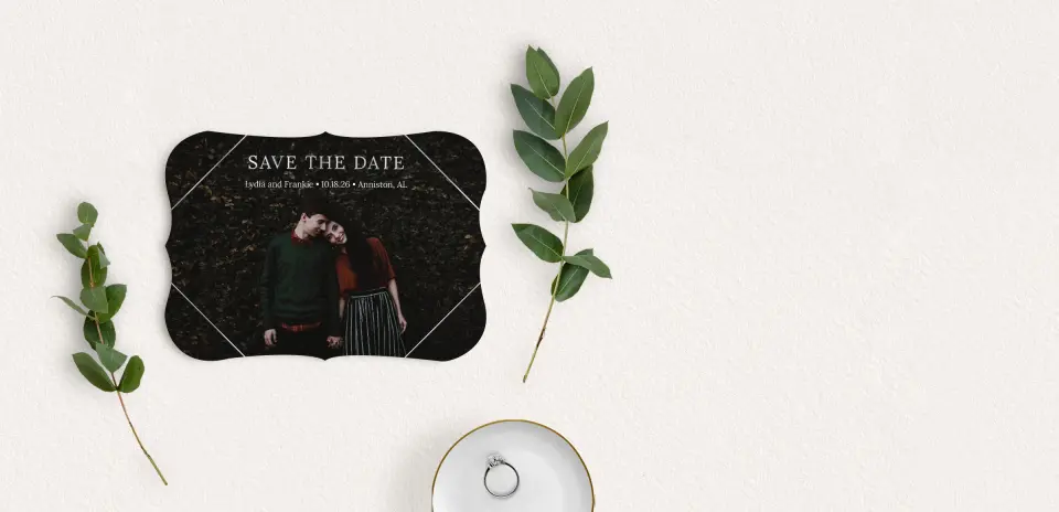 Save the Date Card with Optional Guest Addressing Service