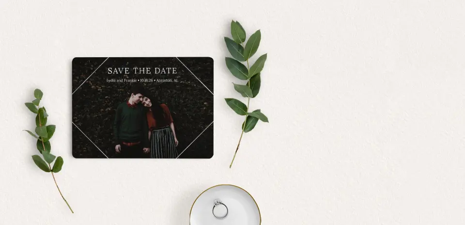Save the Date Card with Optional Guest Addressing Service