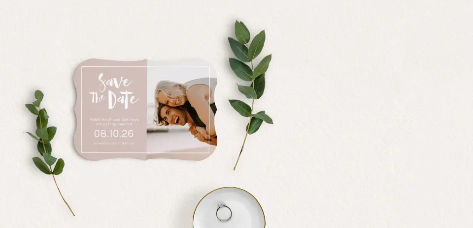 Save the Date Card with Optional Guest Addressing Service