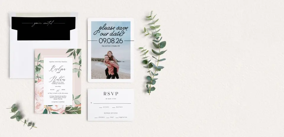 Front of Save the Date Card