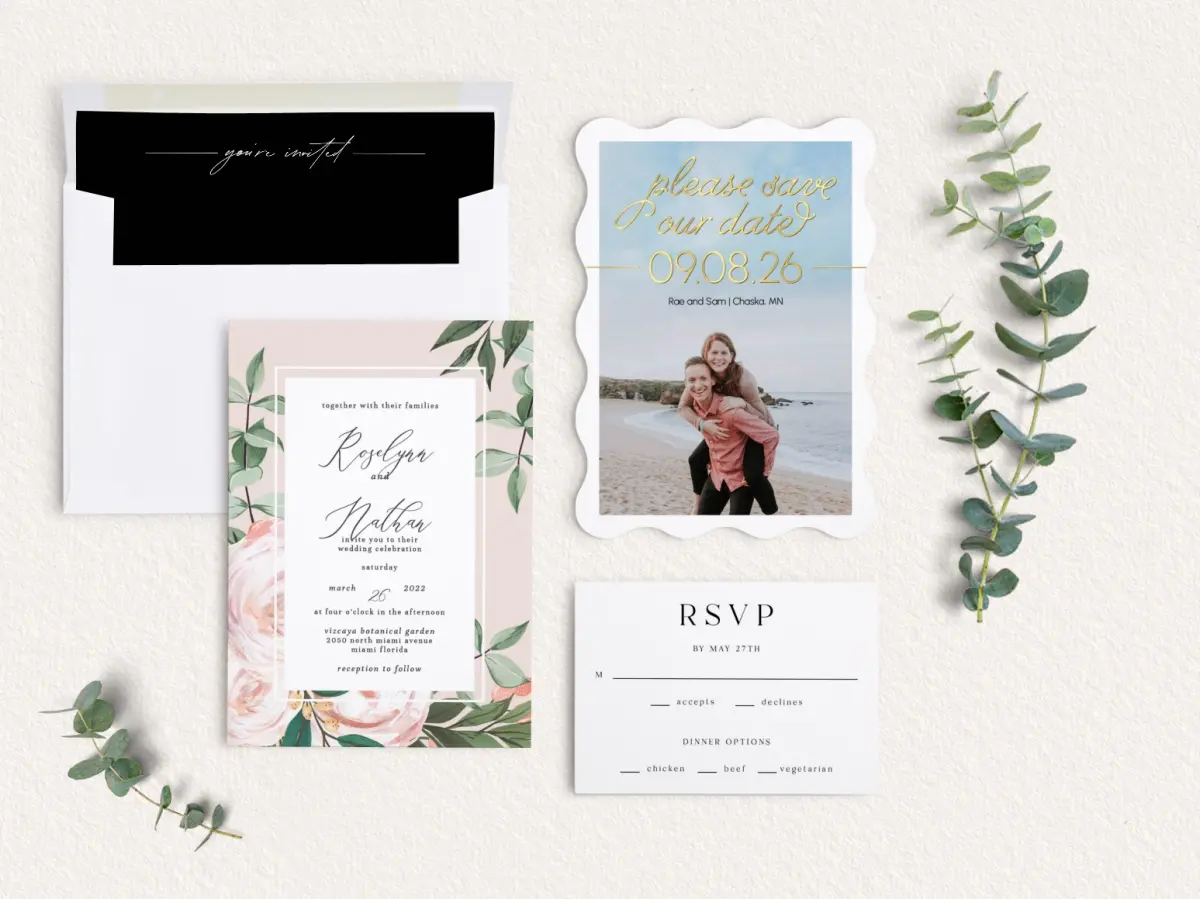 Front of Save the Date Card