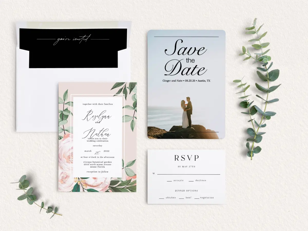 Front of Save the Date Card