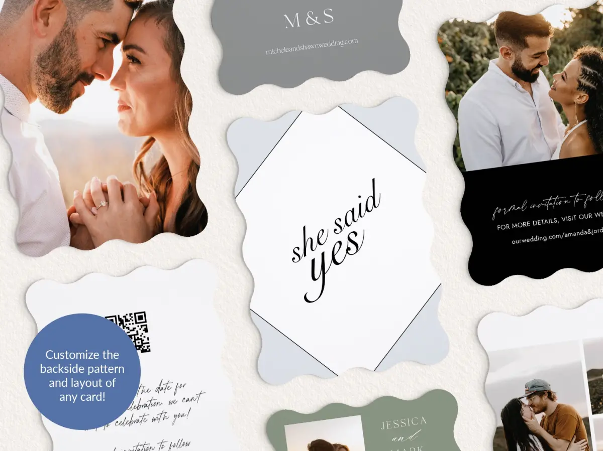 Back of Save the Date Card