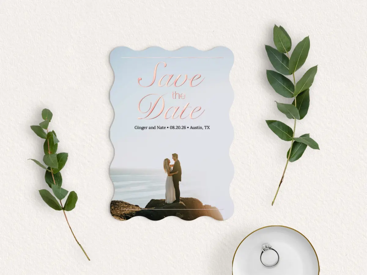 Save the Date Card with Optional Guest Addressing Service