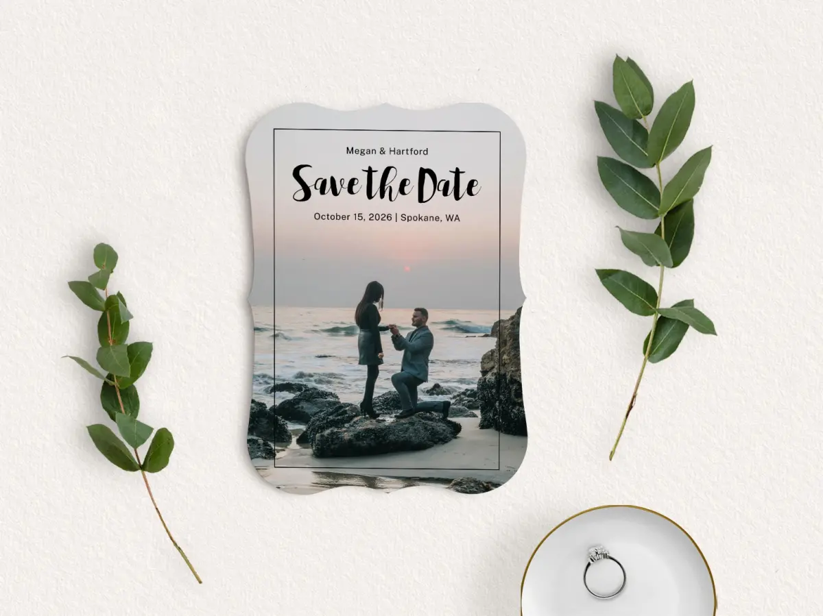 Save the Date Card with Optional Guest Addressing Service