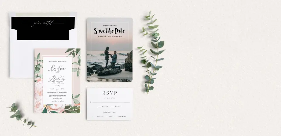 Front of Save the Date Card