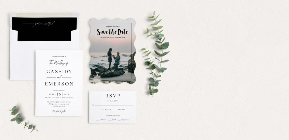 Front of Save the Date Card