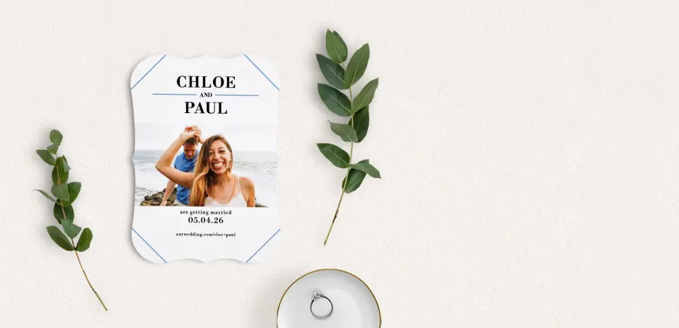 Save the Date Card with Optional Guest Addressing Service