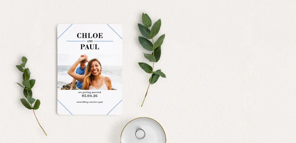 Save the Date Card with Optional Guest Addressing Service