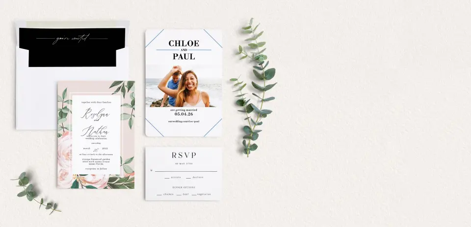 Front of Save the Date Card