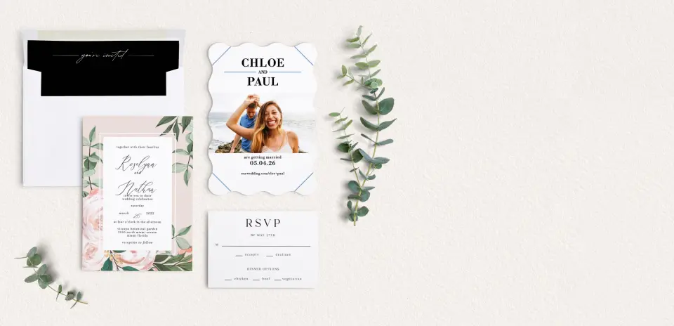 Front of Save the Date Card