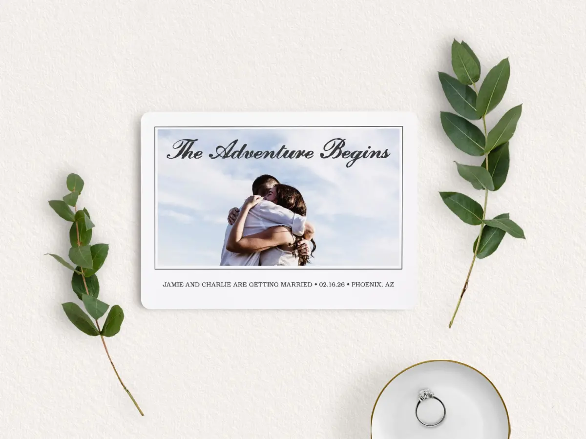 Save the Date Card with Optional Guest Addressing Service
