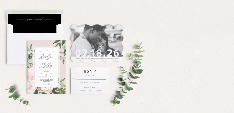 Front of Save the Date Card