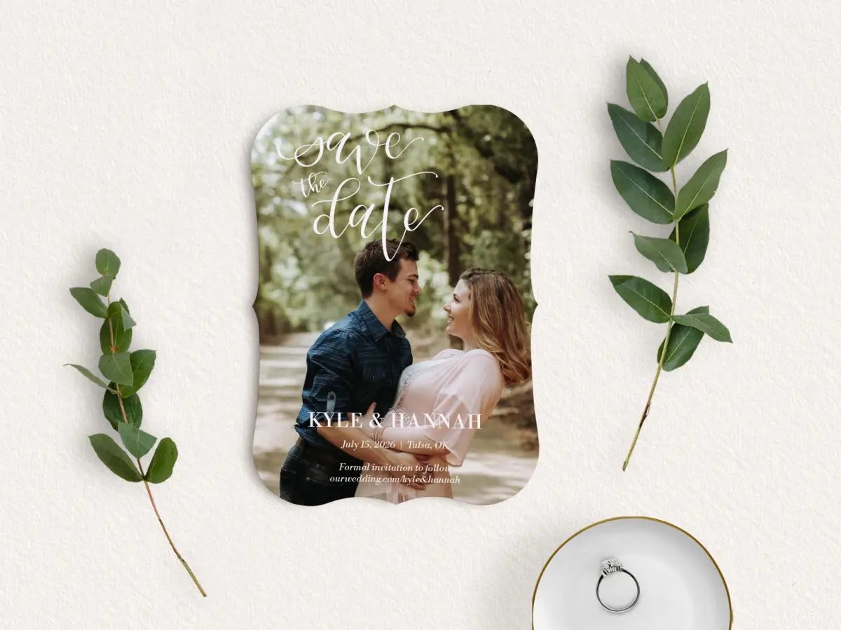 Save the Date Card with Optional Guest Addressing Service