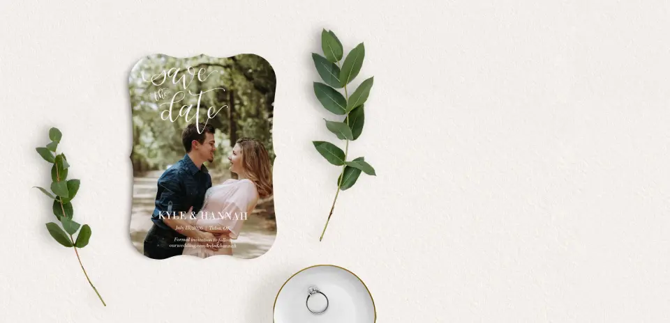 Save the Date Card with Optional Guest Addressing Service