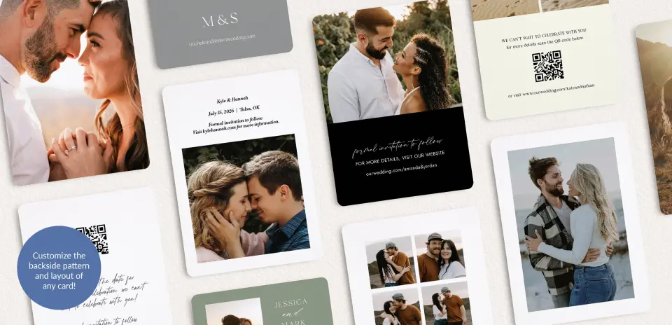 Back of Save the Date Card