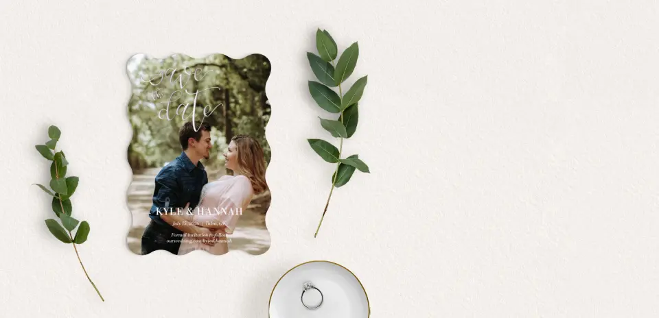 Save the Date Card with Optional Guest Addressing Service