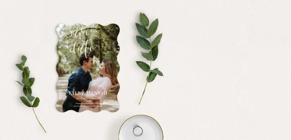 Save the Date Card with Optional Guest Addressing Service