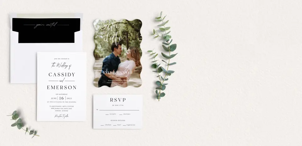 Front of Save the Date Card
