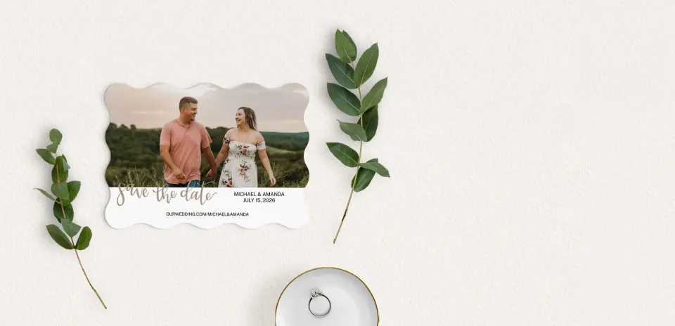 Save the Date Card with Optional Guest Addressing Service