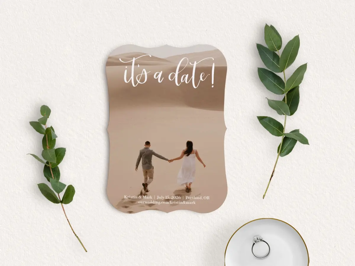 Save the Date Card with Optional Guest Addressing Service