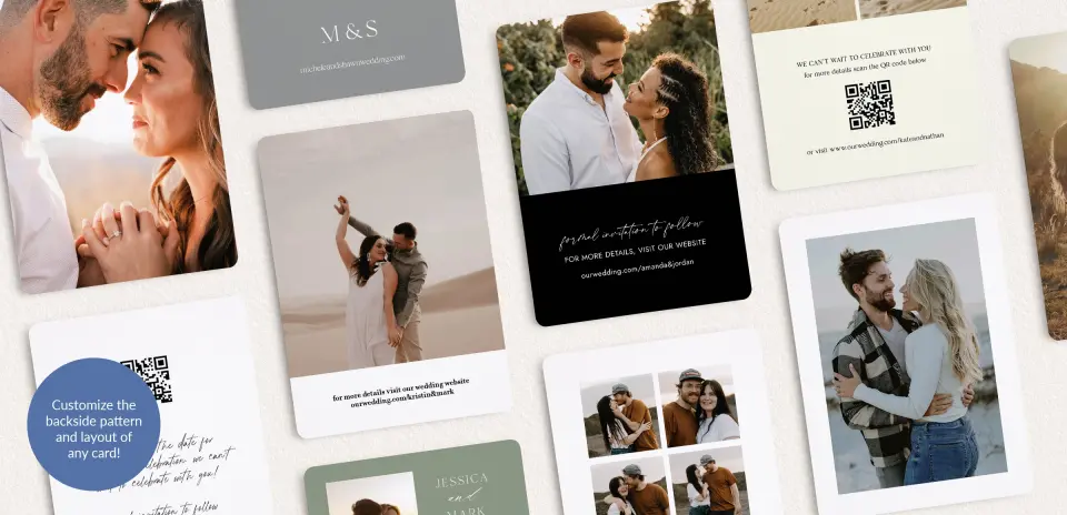 Back of Save the Date Card