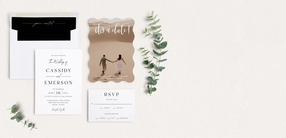 Front of Save the Date Card