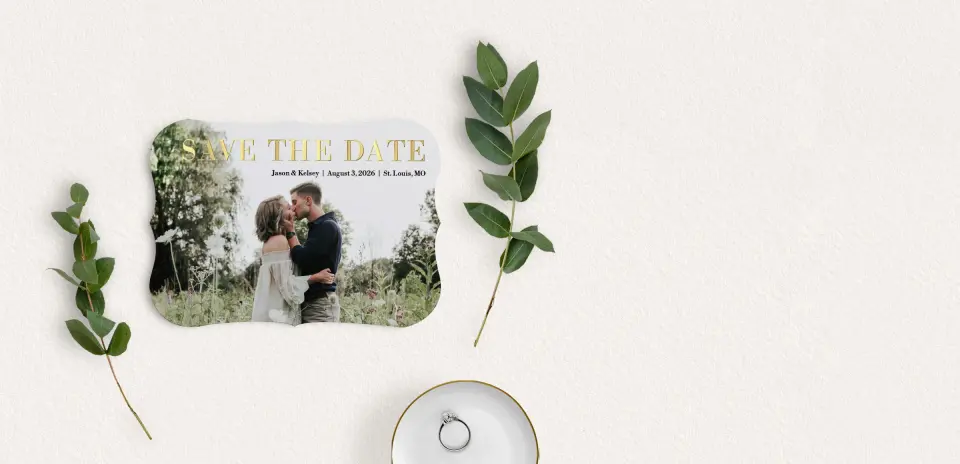 Save the Date Card with Optional Guest Addressing Service