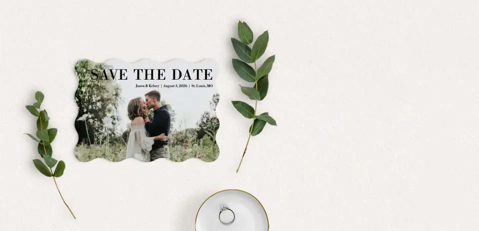 Save the Date Card with Optional Guest Addressing Service