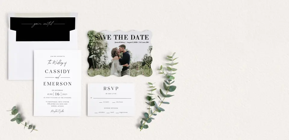 Front of Save the Date Card