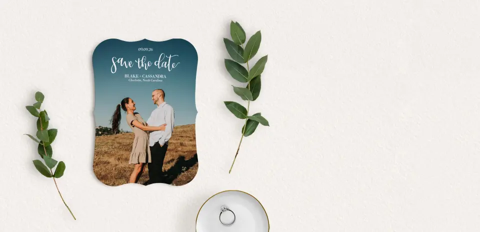 Save the Date Card with Optional Guest Addressing Service