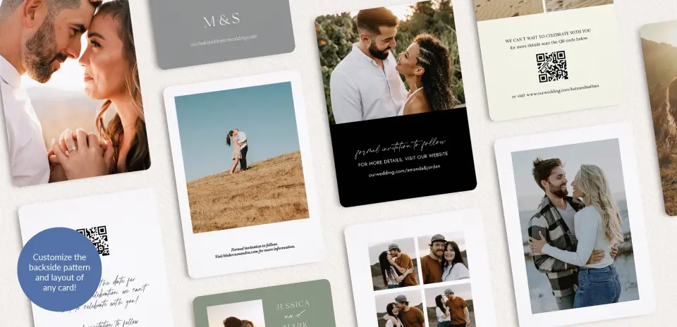 Back of Save the Date Card
