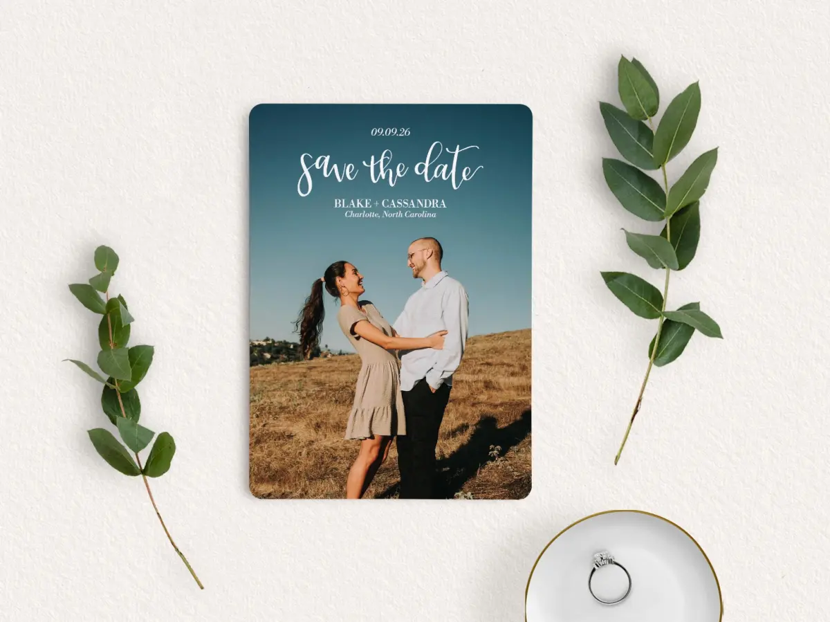 Save the Date Card with Optional Guest Addressing Service