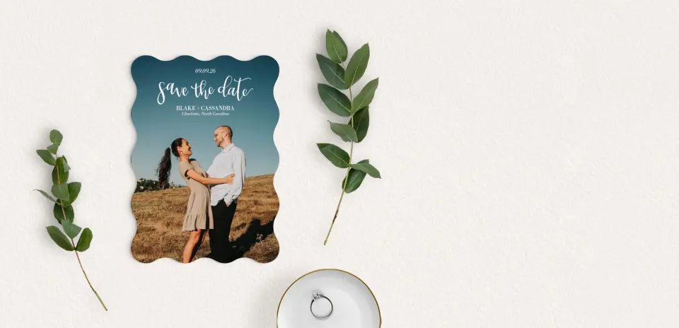 Save the Date Card with Optional Guest Addressing Service