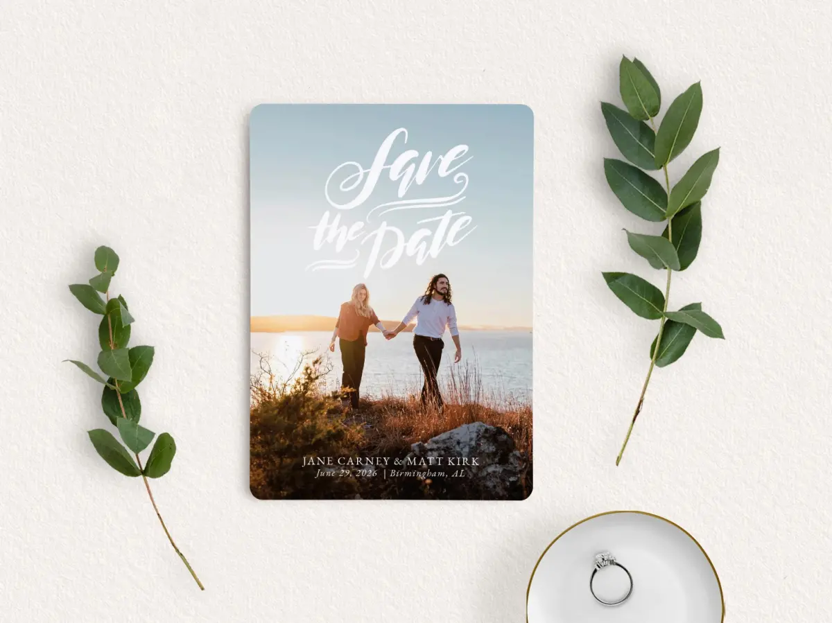 Save the Date Card with Optional Guest Addressing Service