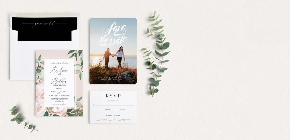 Front of Save the Date Card