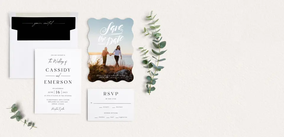 Front of Save the Date Card