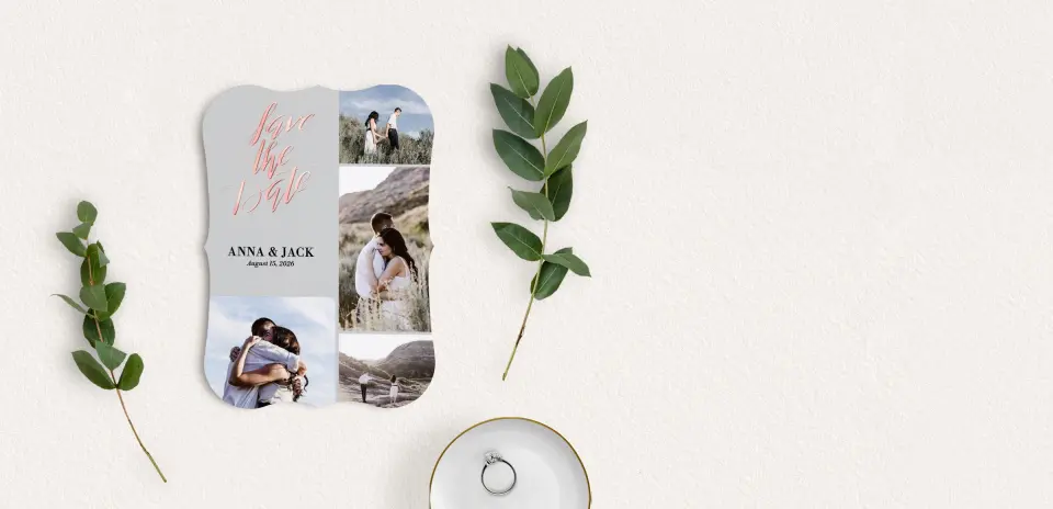 Save the Date Card with Optional Guest Addressing Service