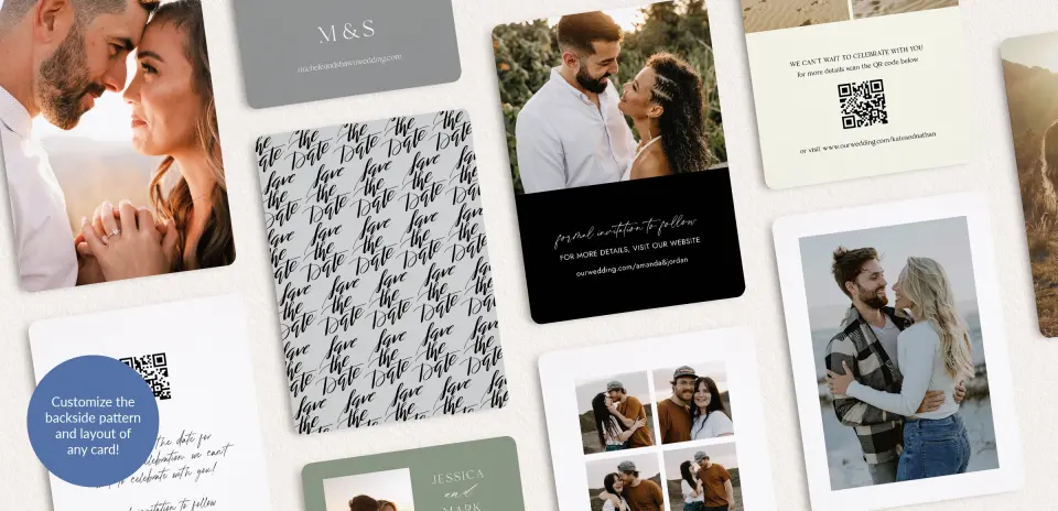 Back of Save the Date Card